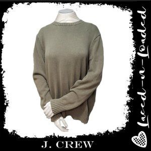J Crew Cozy Sweater XL Olive Army Green Warm Knit